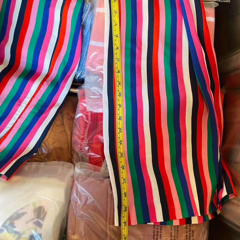 Boden Rainbow Stripe Wide Leg Pull-on Pants Size US 10R - Picture 11 of 11